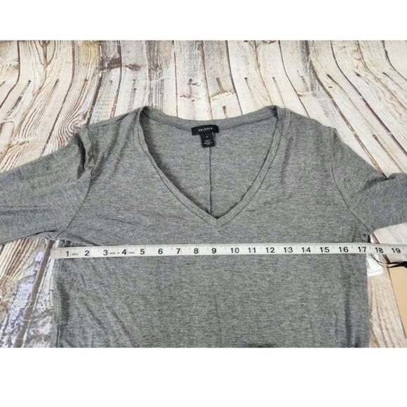 Halogen V Neck Blouse Long Sleeve Gray Small NWT - Picture 5 of 8